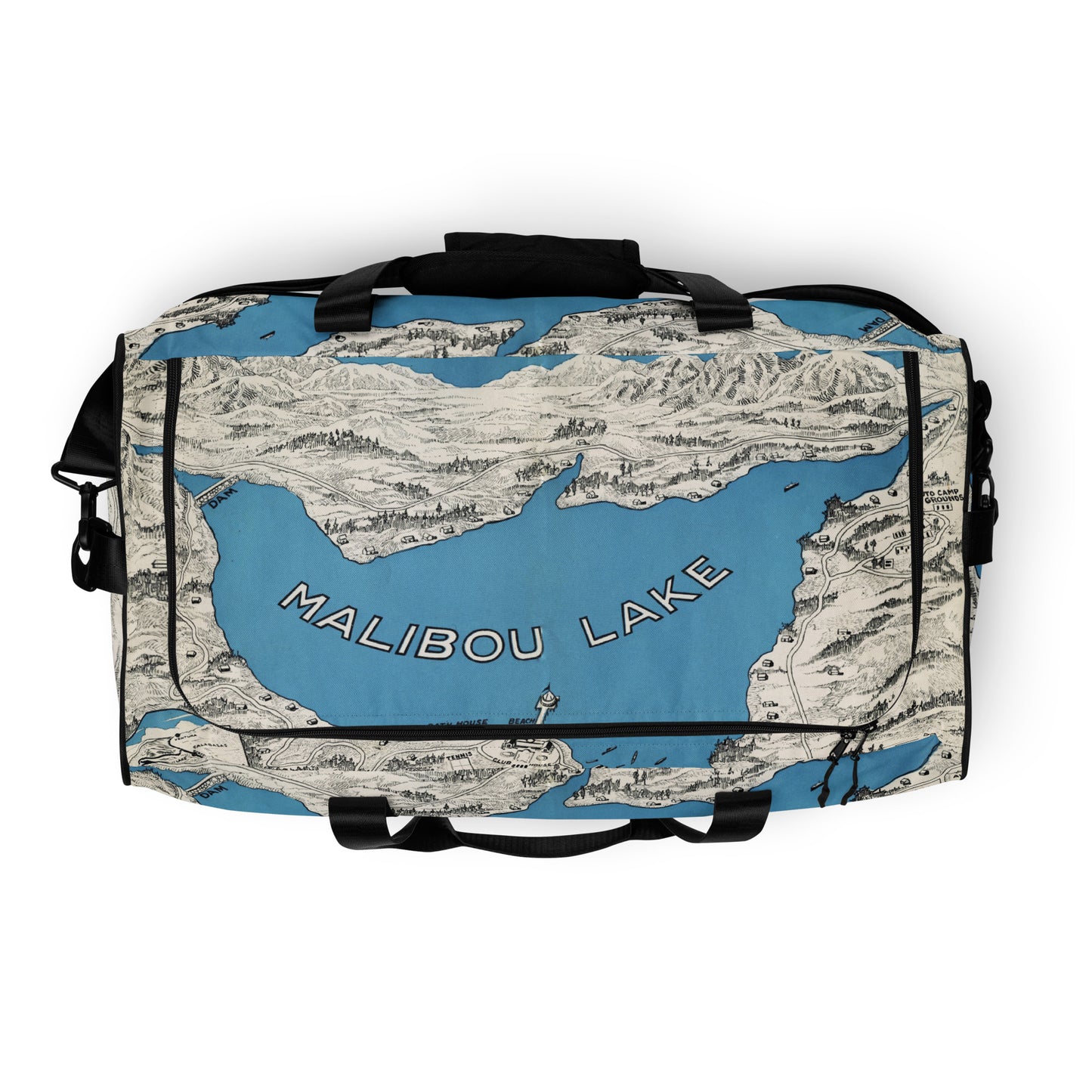 Malibou Mapwear All Over Print Duffle bag