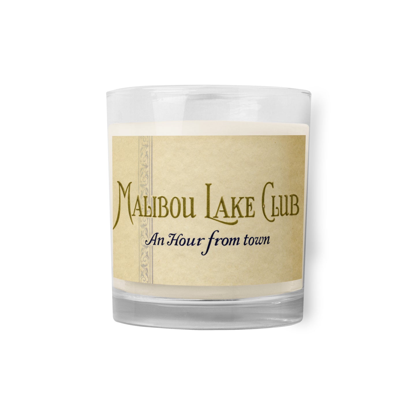 Malibou Lake, An Hour From Town Glass jar soy wax candle
