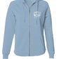 Womens Lightweight Wash Zip Hoodie