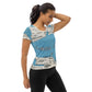 Malibou Mapwear All-Over Print Women's Athletic T-shirt